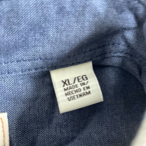 Weatherproof Vintage Mens XL Plaid Long Sleeve Button Shirt Blue & Tan a0771 - Picture 3 of 8